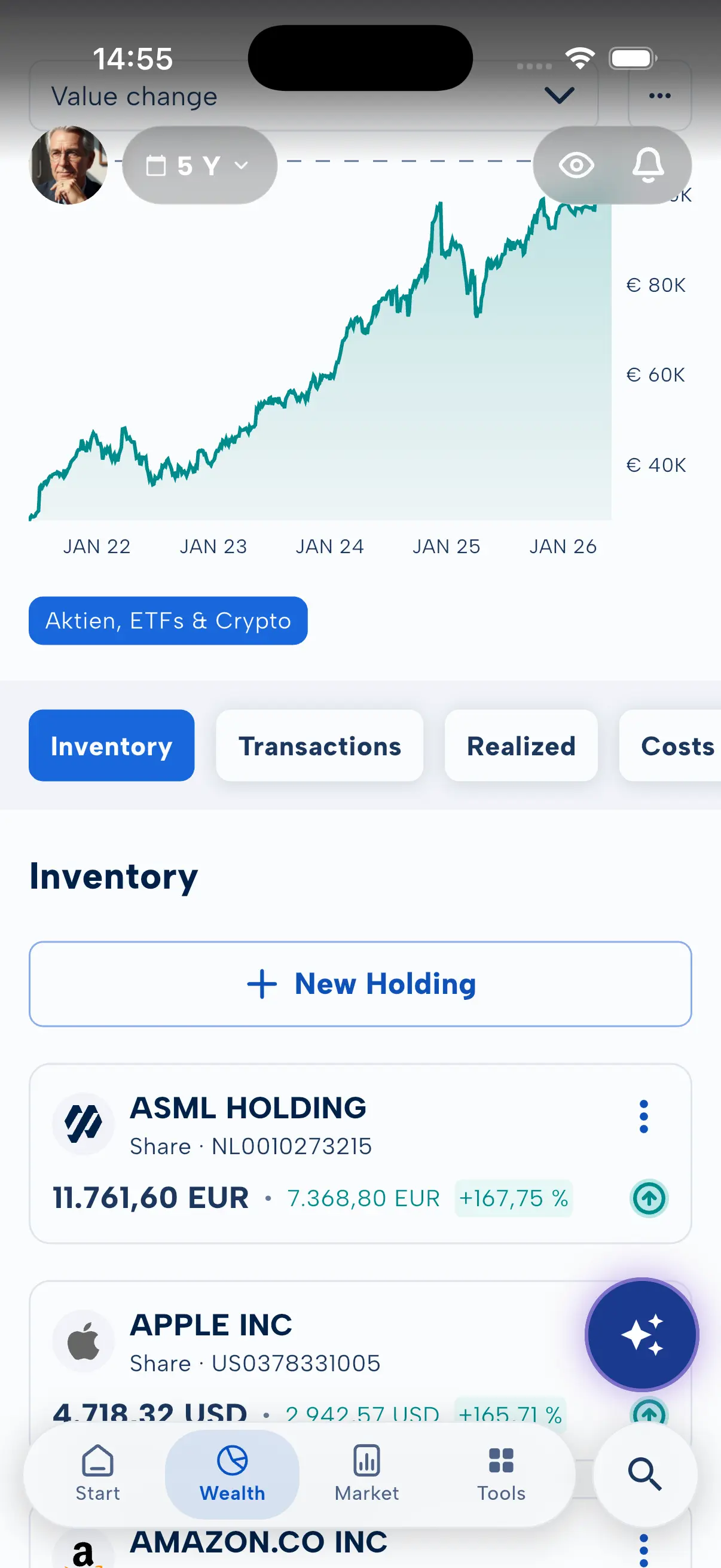 MoneyPeak App – Portfolio