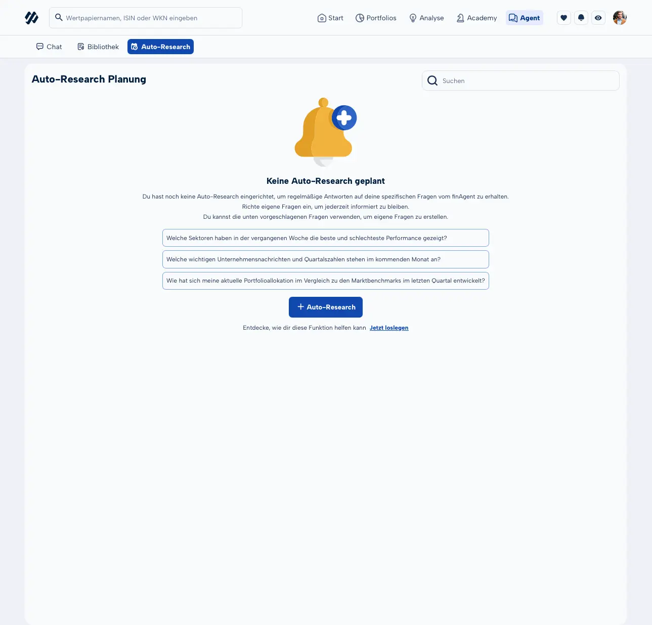 Deine Recherche läuft